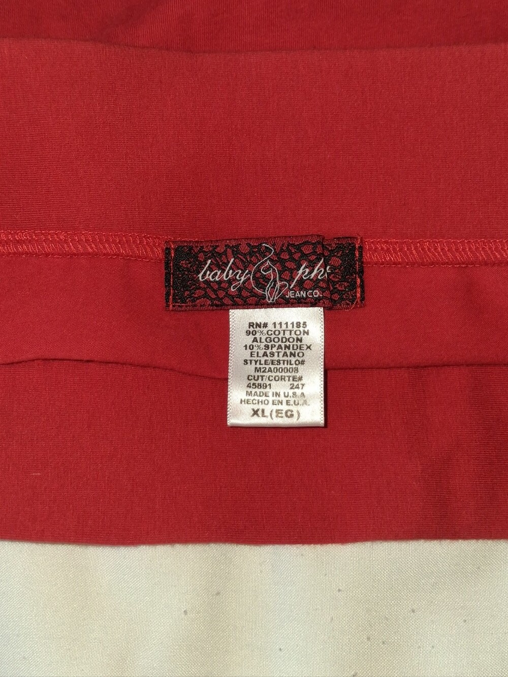 Baby Phat Red Crop Top with Gold Detail SizeLarge - Picture 3 of 4